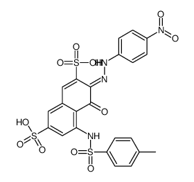 4-hydroxy-3-[(4-nitrophenyl)azo]-5-[[(p-tolyl)sulphonyl]amino]naphthalene-2,7-disulphonic acid结构式