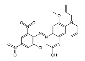 N-[2-[(2-氯-4,6-二硝基苯基)偶氮]-5-(二-2-丙烯基氨基)-4-甲氧基苯基]乙酰胺结构式