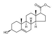 Androst-5-ene-17-carboxylic acid, 3-hydroxy-, methyl ester, (3β,17α)结构式