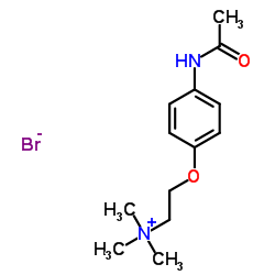 2-(4-乙酰氨基苯基)-N,N,N-三甲基乙基溴化铵结构式