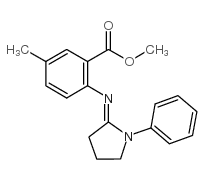 5-甲基-2-[((1-苯基吡咯烷)氨基]苯甲酸甲酯结构式