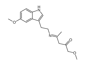 1-methoxy-4-((2-(5-methoxy-1H-indol-3-yl)ethyl)amino)-3-penten-2-one Structure