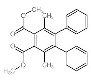 dimethyl 3,6-dimethyl-4,5-diphenyl-benzene-1,2-dicarboxylate结构式