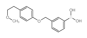 3-((4’-(2-甲氧基乙基)苯氧基)甲基)苯基硼酸结构式