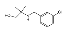 2-((3-chlorobenzyl)amino)-2-methylpropan-1-ol结构式