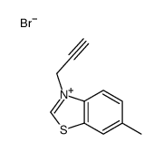 6-methyl-3-prop-2-ynyl-1,3-benzothiazol-3-ium,bromide Structure