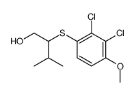 2-(2,3-dichloro-4-methoxyphenyl)sulfanyl-3-methylbutan-1-ol结构式
