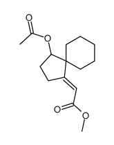 methyl 2-(1-acetyloxyspiro[4.5]decan-4-ylidene)acetate结构式