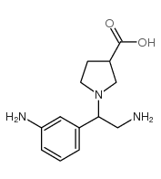 1-[2-氨基-1-(3-氨基苯基)-乙基]-吡咯烷-3-羧酸结构式