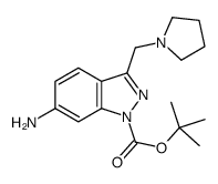6-氨基-3-吡咯烷-1-甲基-吲唑-1-羧酸叔丁基酯结构式