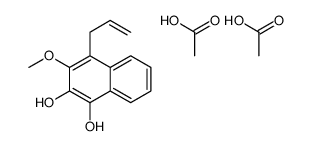 acetic acid,3-methoxy-4-prop-2-enylnaphthalene-1,2-diol结构式