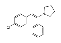 1-[2-(4-chlorophenyl)-1-phenylethenyl]pyrrolidine Structure