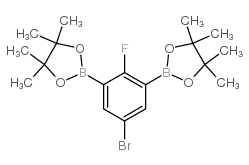 5-溴-2-氟-1,3-亚苯基二硼酸频那醇酯结构式