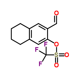 3-Formyl-5,6,7,8-tetrahydro-2-naphthalenyl trifluoromethanesulfonate Structure