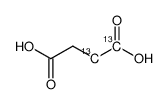 琥珀酸-1,2-13C2结构式
