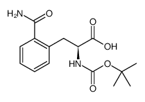 Boc-L-2-氨基甲酰基苯基丙氨酸结构式