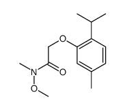 N-methoxy-N-methyl-2-(5-methyl-2-propan-2-ylphenoxy)acetamide结构式
