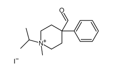 1-methyl-4-phenyl-1-propan-2-ylpiperidin-1-ium-4-carbaldehyde,iodide结构式