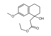 ethyl 2-(1-hydroxy-7-methoxy-3,4-dihydro-2H-naphthalen-1-yl)acetate结构式