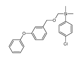 (4-chlorophenyl)-dimethyl-[(3-phenoxyphenyl)methoxymethyl]silane结构式