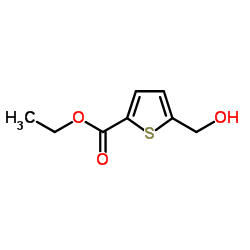 Ethyl 5-(hydroxymethyl)-2-thiophenecarboxylate结构式