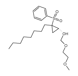 ((2-((2-methoxyethoxy)methoxy)-1-octylcyclopropyl)sulfonyl)benzene Structure