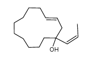 1-(cis-1-propenyl)-trans-cyclotridec-3-en-1-ol结构式