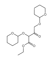 2,4-bis-tetrahydropyran-2-yloxy-acetoacetic acid ethyl ester结构式