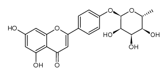 chrysin 4'-O-α-D-6-deoxyallopyranoside Structure