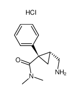 (1S,2R)-2-Aminomethyl-1-phenyl-cyclopropanecarboxylic acid dimethylamide; hydrochloride结构式