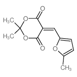 1,3-Dioxane-4,6-dione, 2,2-dimethyl-5-[(5-methyl-2-furanyl)methylene]- (en)结构式
