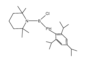 chloro(2,2,6,6-tetramethylpiperidino){(2,4,6-triisopropylphenyl)phosphino}borane结构式