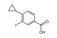 4-Cyclopropyl-3-iodobenzoic acid Structure