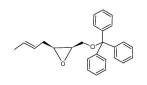 (2S,3R)-2-((E)-but-2-en-1-yl)-3-((trityloxy)methyl)oxirane结构式