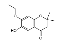 7-ethoxy-6-hydroxy-2,2-dimethyl-4-chromanone结构式