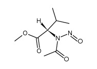methyl N-acetyl-N-nitroso-L-valinate Structure