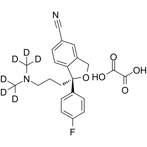 Escitalopram-d6 oxalate Structure