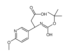 Boc-(S)-3-aMino-3-(6-Methoxy-3-pyridyl)propionic acid Structure