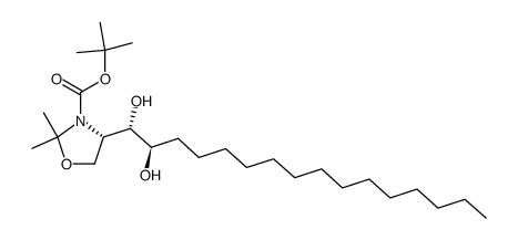 (S)-tert-butyl 4-[(1S,2R)-1,2-dihydroxyhexadecyl]-2,2-dimethyloxazolidine-3-carboxylate Structure