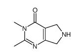 2,3-dimethyl-3,5,6,7-tetrahydro-4H-pyrrolo[3,4-d]pyrimidin-4-one(SALTDATA: 2HCl 0.9H2O)结构式