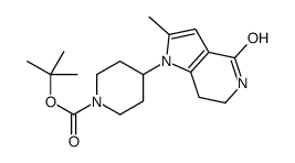 4-(2-甲基-4-氧代-4,5,6,7-四氢-1H-吡咯并[3,2-C]吡啶-1-基)哌啶-1-羧酸叔丁酯结构式