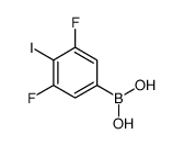 (3,5-Difluoro-4-iodophenyl)boronic acid structure