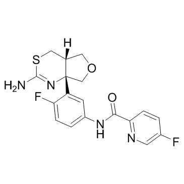N-[3-[(4AS,7AS)-2-氨基-4A,5-二氢-4H-呋喃并[3,4-D][1,3]噻嗪-7A(7H)-基]-4-氟苯基]-5-氟-2-吡啶甲酰胺图片