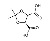 (4S,5S)-2,2-dimethyl-1,3-dioxolane-4,5-dicarboxylic acid结构式