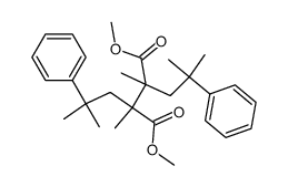 (+/-)-dimethyl 2,3-dimethyl-2,3-bis(2'-methyl-2'-phenylpropyl)butanedioate Structure