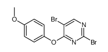 2,5-dibromo-4-(4-methoxyphenoxy)pyrimidine Structure
