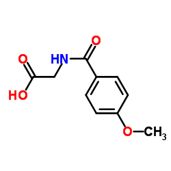 2-(4-甲氧基苯甲酰氨基)乙酸结构式