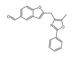2-(5-methyl-2-phenyl-4-oxazolyl)methyl-5-benzofurancarboxaldehyde结构式