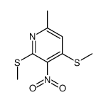 6-甲基-2,4-二(甲硫基)-3-硝基吡啶结构式