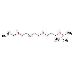 丙炔基-二聚乙二醇-丙酸叔丁酯结构式